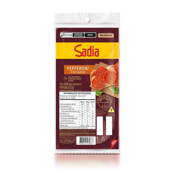 SALAME SADIA PEPPERONI FATIADO 100G