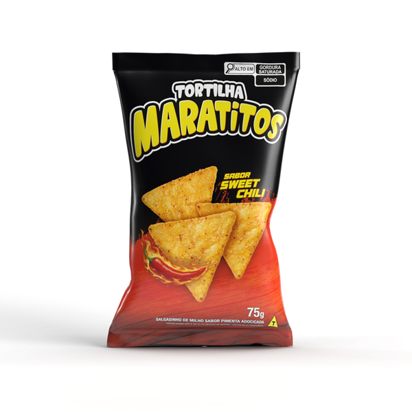 SALGADINH TORTILS MARATIT SWEET CHIL 75G