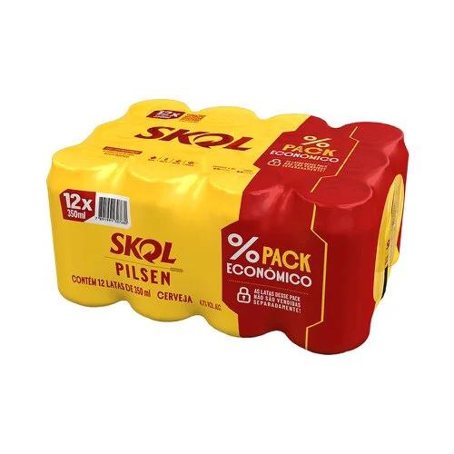 SKOL LATA MULTIPACK COM 12UN 350ML