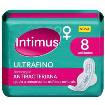 ABSORVENTE INTIMUS ANTIBACTERIANA ULTRAFINO C/8