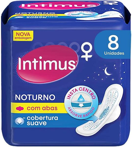 ABSORVENTE INTIMUS NOTURNO C/ABAS COBERTURA SUAVE C/8