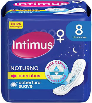 ABSORVENTE INTIMUS NOTURNO C/ABAS COBERTURA SUAVE C/8