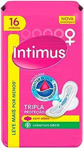 ABSORVENTE INTIMUS C/ABAS COBERTURA SECA LEVE MAIS PAGUE MENOS C/16