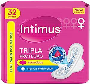 ABSORVENTE INTIMUS C/ABAS COBERTURA SUAVE LEVE MAIS PAGUE MENOS C/32