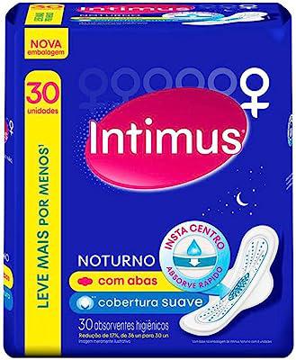 ABSORVENTE INTIMUS NOTURNO C/ABAS COBERTURA SUAVE LEVE MAIS PAGUE MENOS C/30