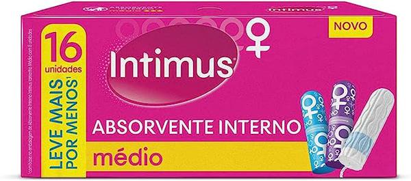 ABSORVENTE INTERNO INTIMUS MEDIO LEVE MAIS PAGUE MENOS C/16