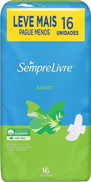 ABSORVENTE SEMPRE LIVRE C/ABAS COBERTURA SUAVE LEVE MAIS PAGUE MENOS C/16