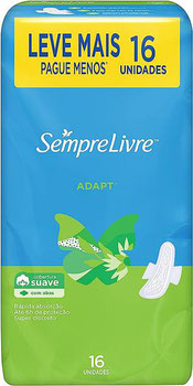 ABSORVENTE SEMPRE LIVRE C/ABAS COBERTURA SUAVE LEVE MAIS PAGUE MENOS C/16