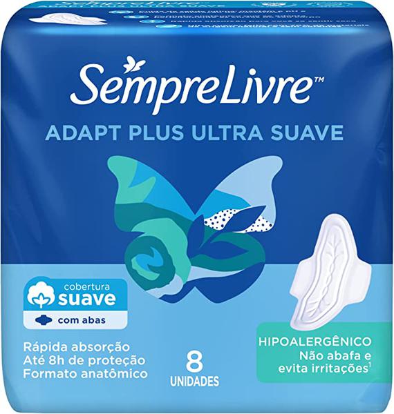 ABSORVENTE SEMPRE LIVRE C/ABAS COBERTURA ULTRA SUAVE C/8