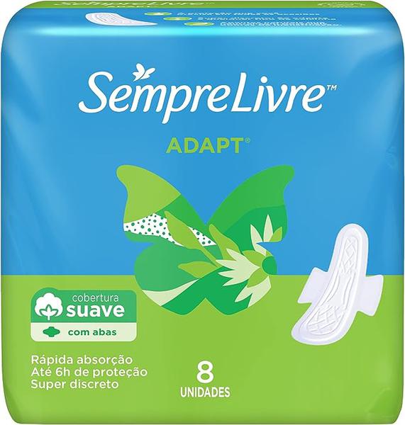 ABSORVENTE SEMPRE LIVRE C/ABAS COBERTURA SUAVE C/8