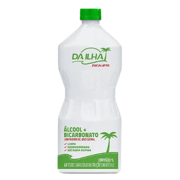 ALCOOL DA ILHA C/BICARBONATO LIMPADOR USO GERAL EUCALIPTO 1LT