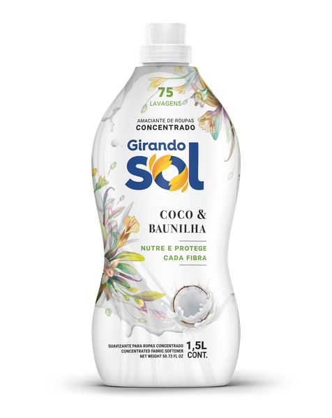 AMACIANTE GIRANDO SOL CONCENTRADO COCO & BAUNILHA 1,5LT