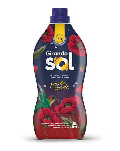 AMACIANTE GIRANDO SOL CONCENTRADO PAIXAO SECRETA 1,5LT