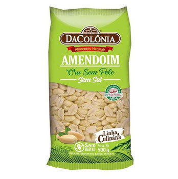 AMENDOIM DACOLONIA CRU S/PELE 500G