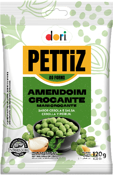 AMENDOIM DORI PETTIZ CROCANTE CEBOLA/SALSA 120G
