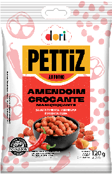 AMENDOIM DORI PETTIZ CROCANTE PIMENTA VERMELHA 120G