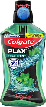 ANTI-SEPTICO COLGATE PLAX FRESH MINT LEVE 500ML PAGUE 350ML