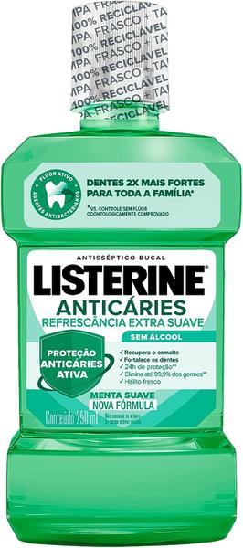 ANTI-SEPTICO LISTERINE ANTICARIES ZERO 250ML