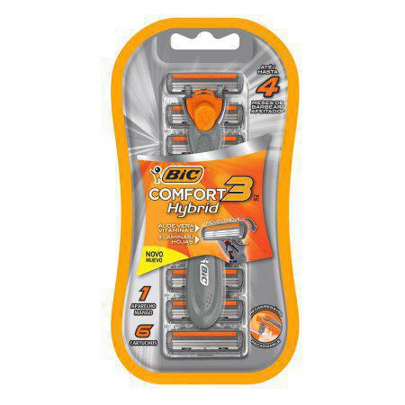 APARELHO DEPILADOR BIC COMFORT 3 HYBRYD C/5