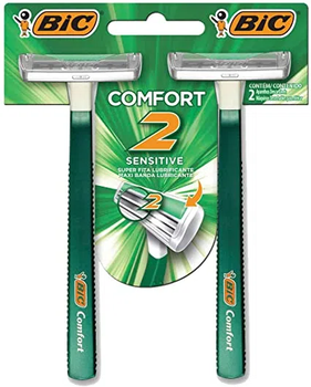 APARELHO DEPILADOR BIC TWIN COMFORT PELE SENSIVEL VERDE C/2