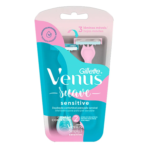 APARELHO DEPILADOR GILLETTE VENUS3 SENSITIVE C/2