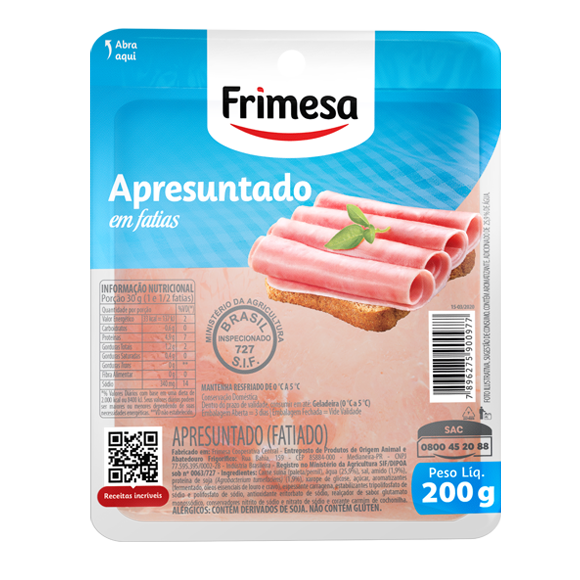 APRESUNTADO FRIMESA FATIADO 200G