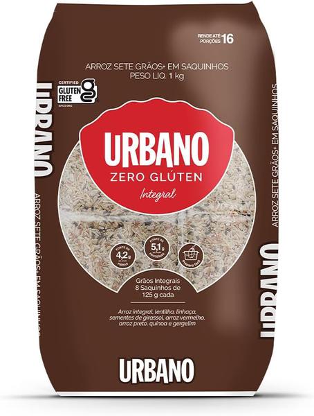 ARROZ URBANO 7 GRAOS+ SAQUINHOS PREPARO FACIL 1KG