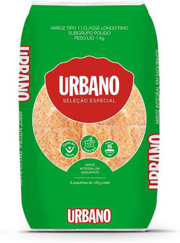ARROZ URBANO INTEGRAL SAQUINHOS PREPARO FACIL 1KG