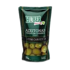 AZEITONA HUBER VERDE C/CAROCO 200G