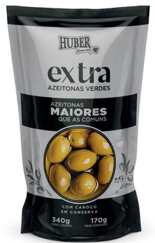 AZEITONA HUBER VERDE C/CAROCO EXTRA 170G