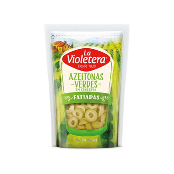 AZEITONA LA VIOLETERA VERDE FATIADA 80G
