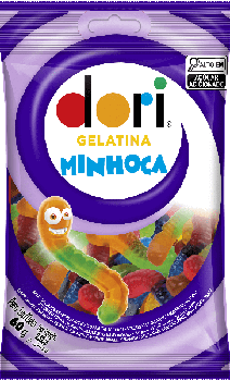 BALA DORI GELATINA MINHOCAS 60G