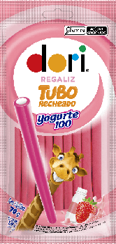 BALA DORI REGALIZ TUBO RECHEADO YOGURTE100 70G