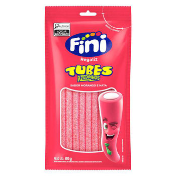 BALA FINI TUBES MORANGO CITRICO 80G