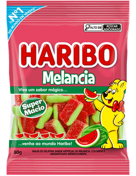 BALA HARIBO GELATINA MELANCIA 80G