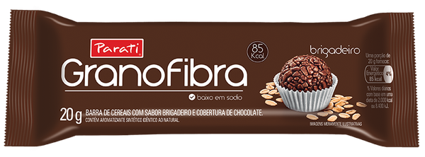 BARRA DE CEREAIS PARATI GRANOFIBRA BRIGADEIRO 20G