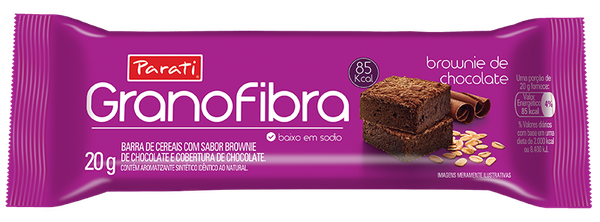 BARRA DE CEREAIS PARATI GRANOFIBRA BROWNIE 20G