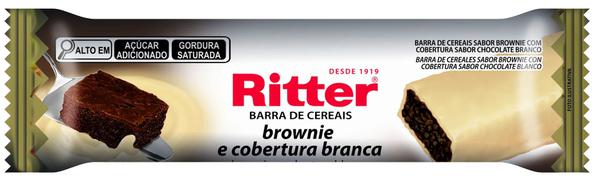 BARRA DE CEREAIS RITTER BROWNIE COBERTURA BRANCA 20G