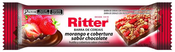 BARRA DE CEREAIS RITTER MORANGO COBERTURA CHOCOLATE 25G