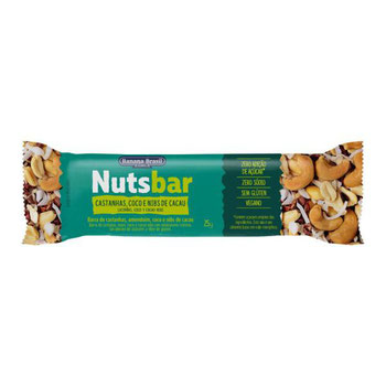 BARRA NUTS BAR CASTANHA/COCO/NIBIS CACAU 25G