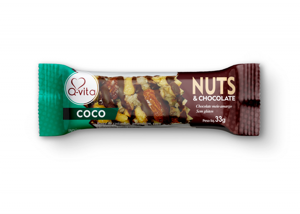 BARRA Q-VITA NUTS COCO C/CHOCOLATE 33G