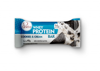 BARRA Q-VITA WHEY PROTEIN COOKIES & CREAM 40G