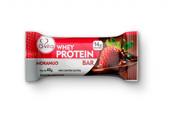 BARRA Q-VITA WHEY PROTEIN MORANGO 40G