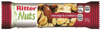 BARRA RITTER NUTS MORANGO/CRANBERRY 30G