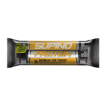 BARRA SUPINO PROTEIN BAUNILHA C/COOKIES 40G