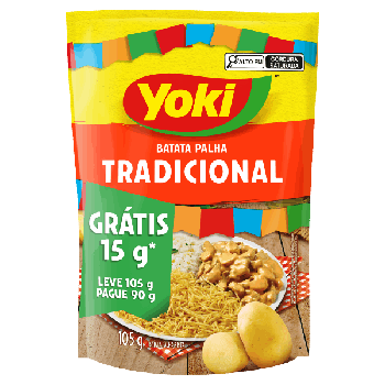 BATATA PALHA YOKI TRADICIONAL LEVE 105G PAGUE 90G
