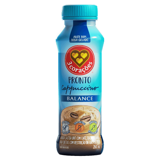 BEBIDA LACTEA 3 CORACOES CAPPUCCINO BALANCE 260ML