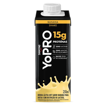 BEBIDA LACTEA DANONE YOPRO UHT ZERO BANANA 250ML