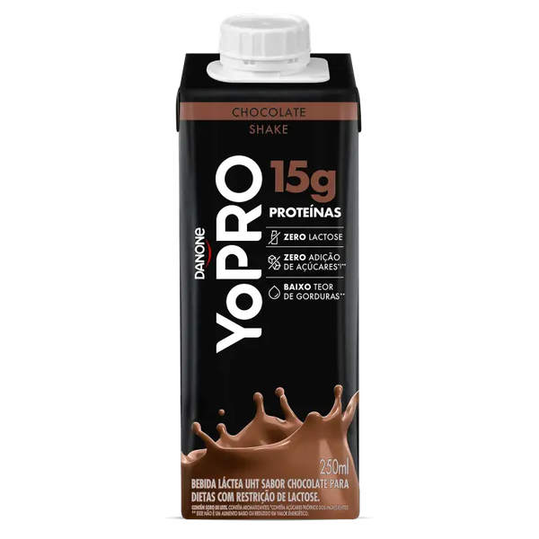 BEBIDA LACTEA DANONE YOPRO UHT ZERO CHOCOLATE 250ML