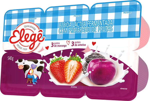 BEBIDA LACTEA ELEGE MORANGO/AMEIXA 540G